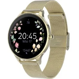 Forever Velora SB-306 Smartwatch con notificaciones y frecuencia cardíaca Oro